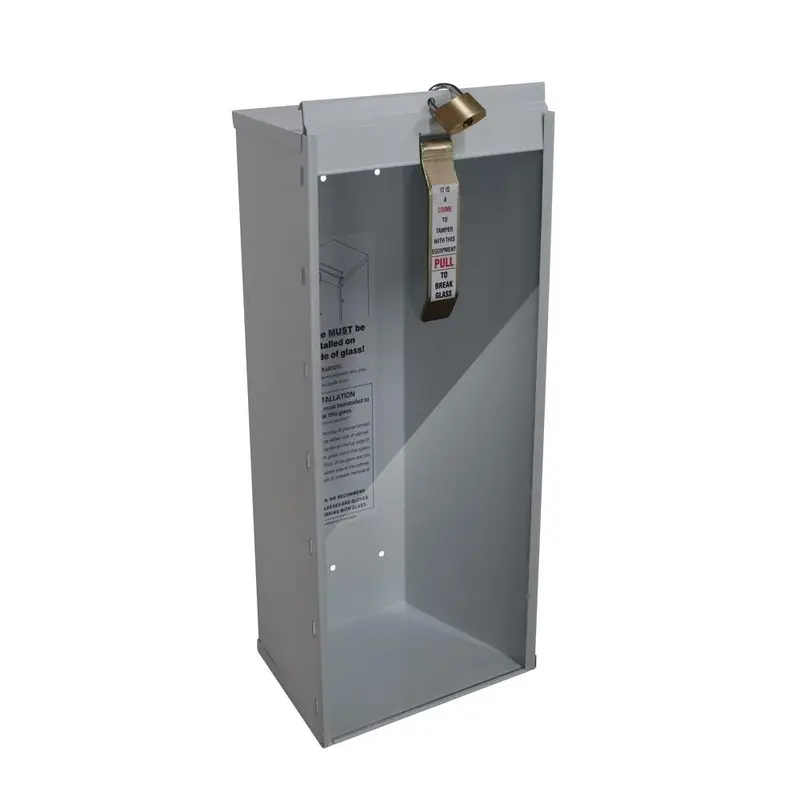 18.86 in. H x 8.11 in. W x 6.0 in. D 5 lbs. Steel Industrial Grade Fire Extinguisher Cabinet in White12.00x30.40x9.25 / 16.12 / 1