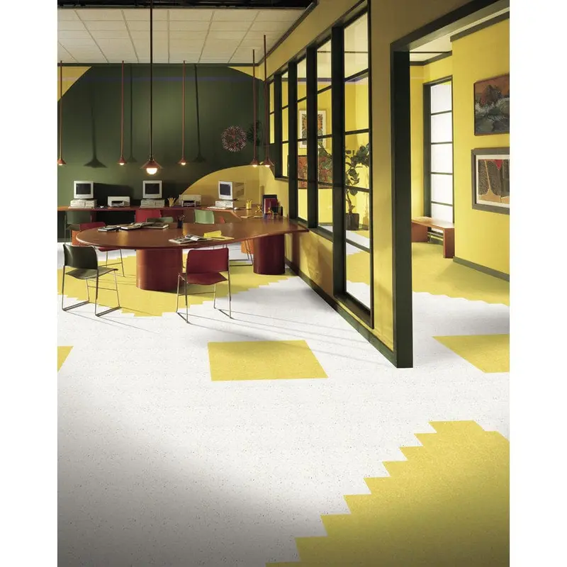 Armstrong Flooring Multicolor 45-Piece 12-in x 12-in Harlequin White Glue (Adhesive) Commercial VCT Tilesq/ft