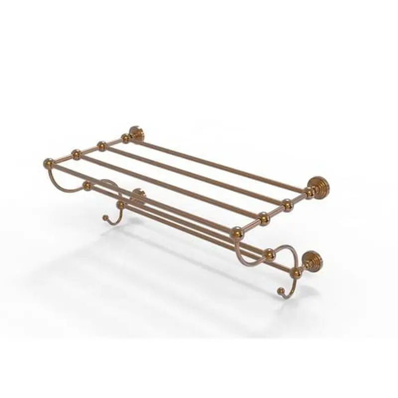 Allied Brass Waverly Place Collection 24-in Train Rack Towel Shelf in Brushed BronzeBrushed Bronze