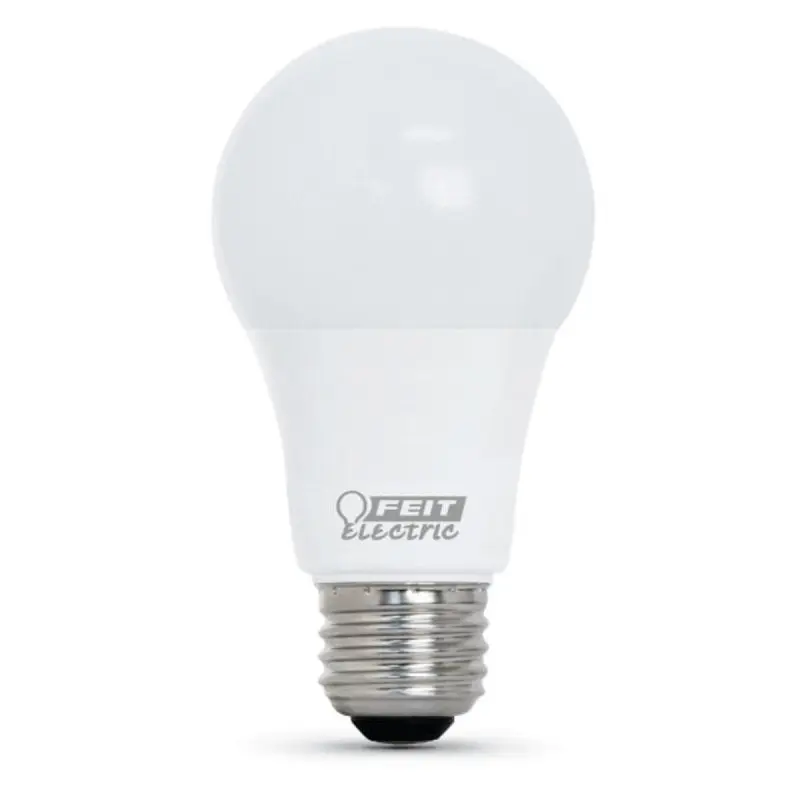 Feit Electric OM60/930CA10K/4 LED Bulb, General Purpose, A19 Lamp, 60 W Equivalent, E26 Lamp Base, Bright White Light