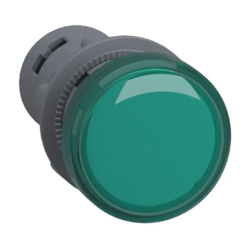 Monolithic pilot light, Easy Harmony XA2,  green, LED, 220230V AC| XA2EVM3LC