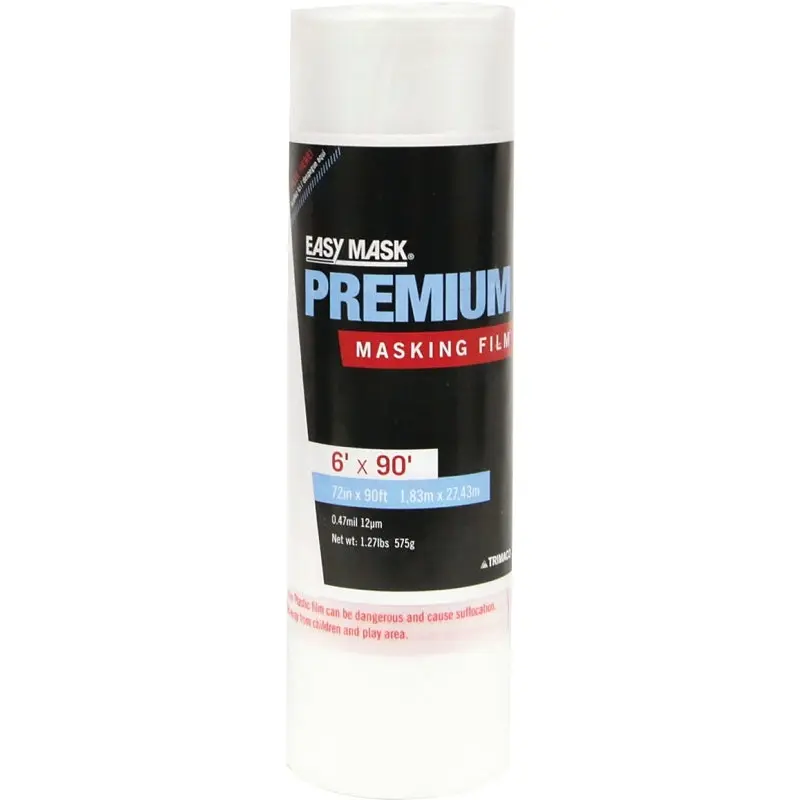 Trimaco EasyMask 47290 Masking Film, 90 ft L, 72 in W