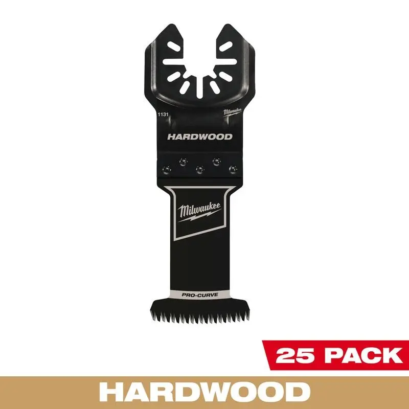 Milwaukee 49-25-1138 MILWAUKEE OPEN-LOK 1-3/8in HCS Japanese Tooth PRO-CURVE Hardwood Multi-Tool Blades 25PK