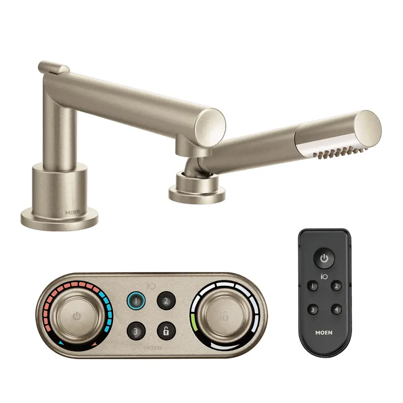 Arris Chrome Roman Tub Faucet including Handheld Shower IO Digital(R) TechnologyChrome