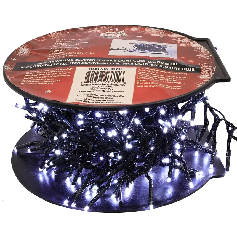 Hometown Holidays 03711 LED Twinkling Lights, Twinkling/Christmas, 448-Lamp, LED Lamp, Cool White Lamp, 16.4 ft L