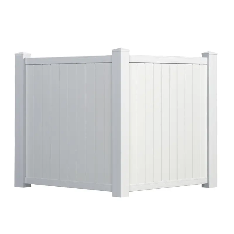 4.5 ft. H x 3.5 ft. W White Vinyl Privacy Corner Accent Fence Panel KitWhite / 15.5 / 4.5 ft x 3.5 ft