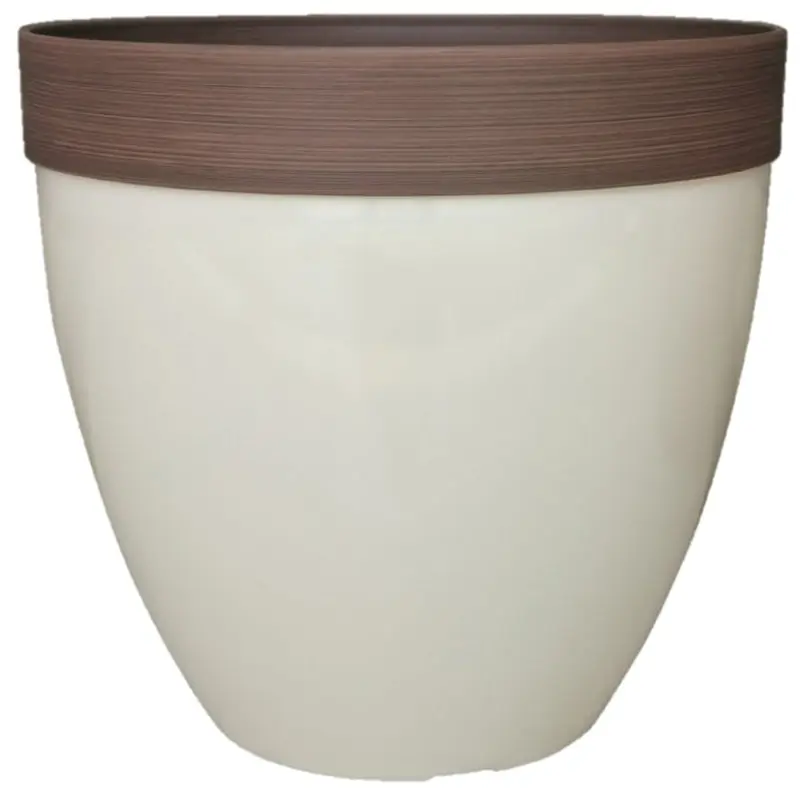 Southern Patio HDR-077091 Hornsby Planter, Resin, Dark Beige