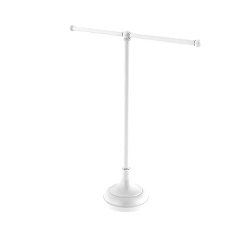 Allied Brass Vanity Top 2 Arm Guest Towel Holder in Matte White
