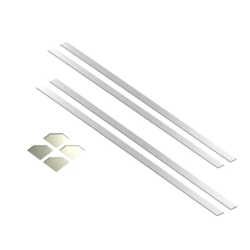60 in. x 60 in. x 2 in. Acrylic Mirror Installation Kit (4 Strips, 4 Corner Plates)Clear Mirror / 4