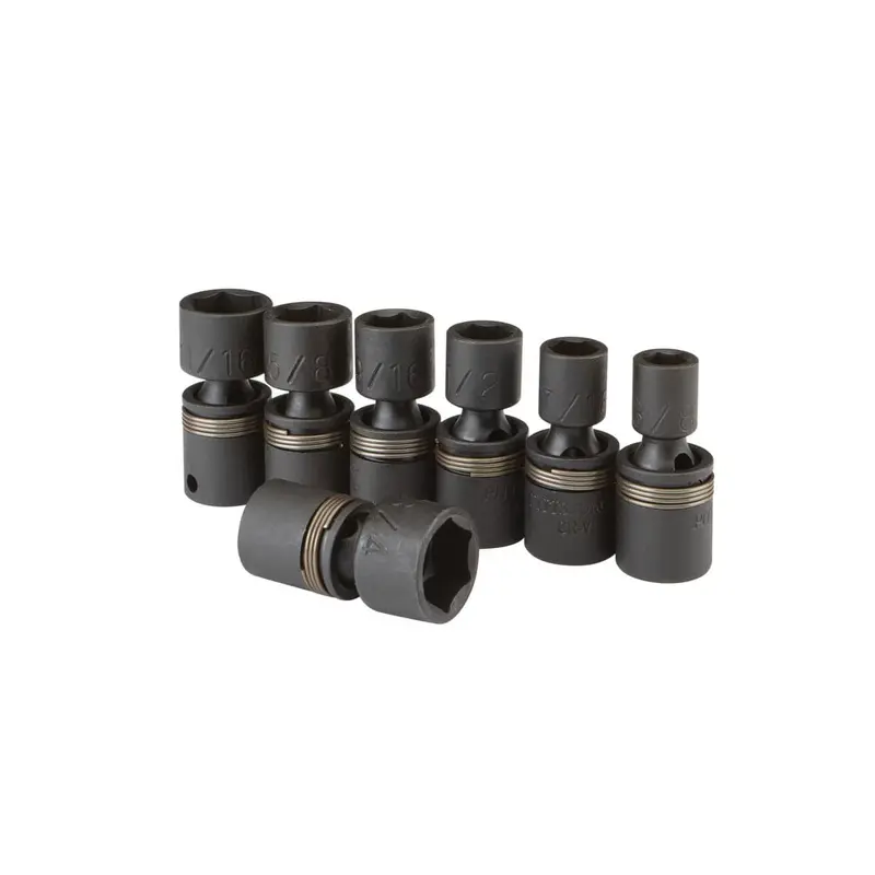 3/8 in. Drive SAE Impact Swivel Socket Set, 7 Pc.