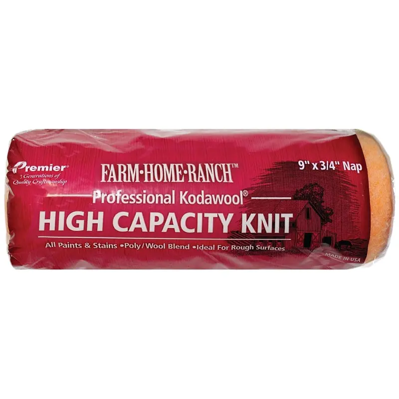 Premier FHR00153 Paint Roller Cover, 3/4 in Thick Nap, 9 in L, Polyester Cover