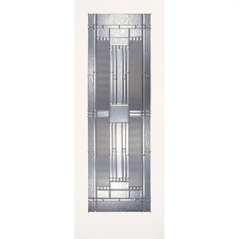 30 in. x 80 in. 1 Lite Preston Zinc Smooth Primed MDF Interior Door SlabNo Bore / Knotty Alder- Ready to Stain / 24 x 80