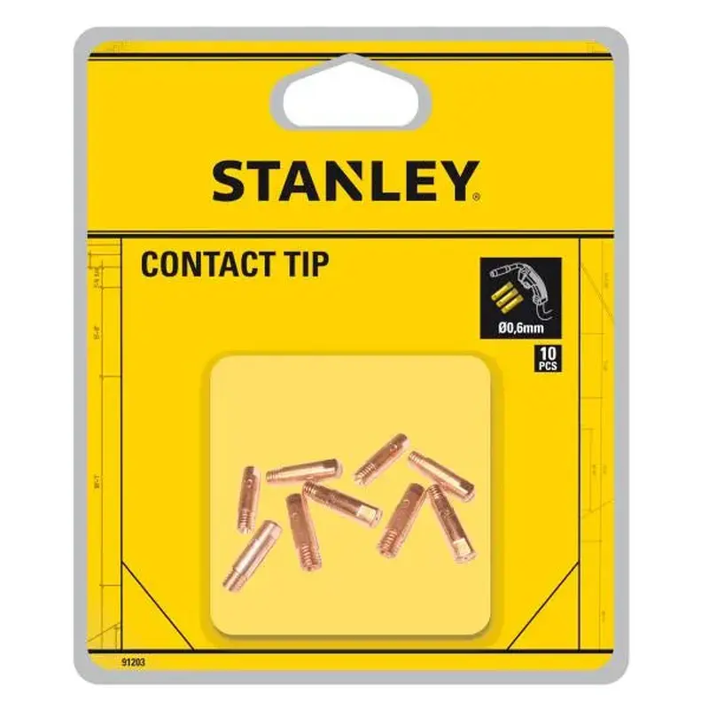 Awelco Stanley Contact Tip 10 pcs M6x25 Threaded Tips 1mm | 91227