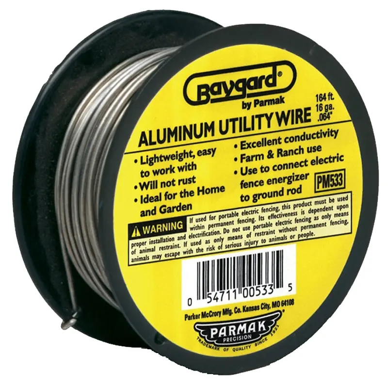 Parmak 533 Electric Fence Wire, 16 ga Wire, Aluminum Conductor, 164 ft L