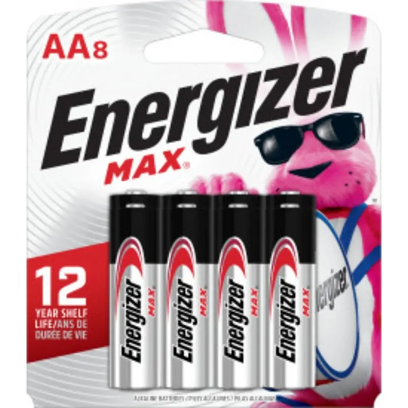 BATTERY ALKALINE MAX 8 PACK/AA