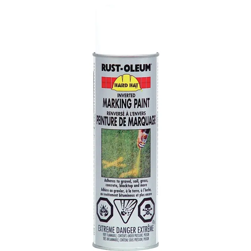 Rust-Oleum N2392838 Inverted Marking Spray Paint, Matte, White, 426 g, Can