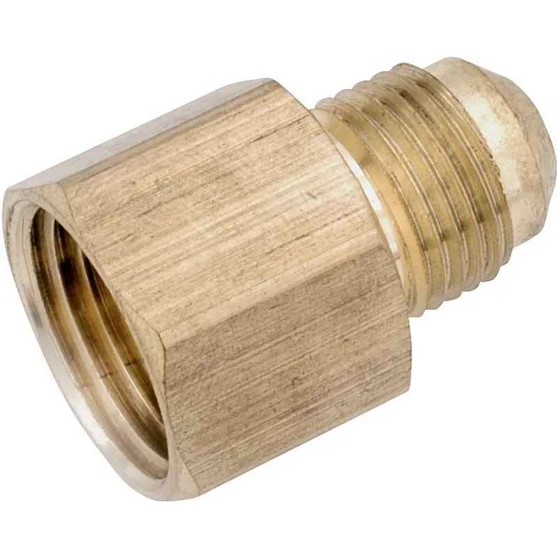 Anderson Metals 754046-0606 Tube Coupling, 3/8 in, Flare x FNPT, Brass
