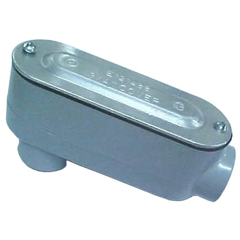 BWF 604-CGV Conduit Body, 1-1/2 in Hub, Threaded, Aluminum, Gray