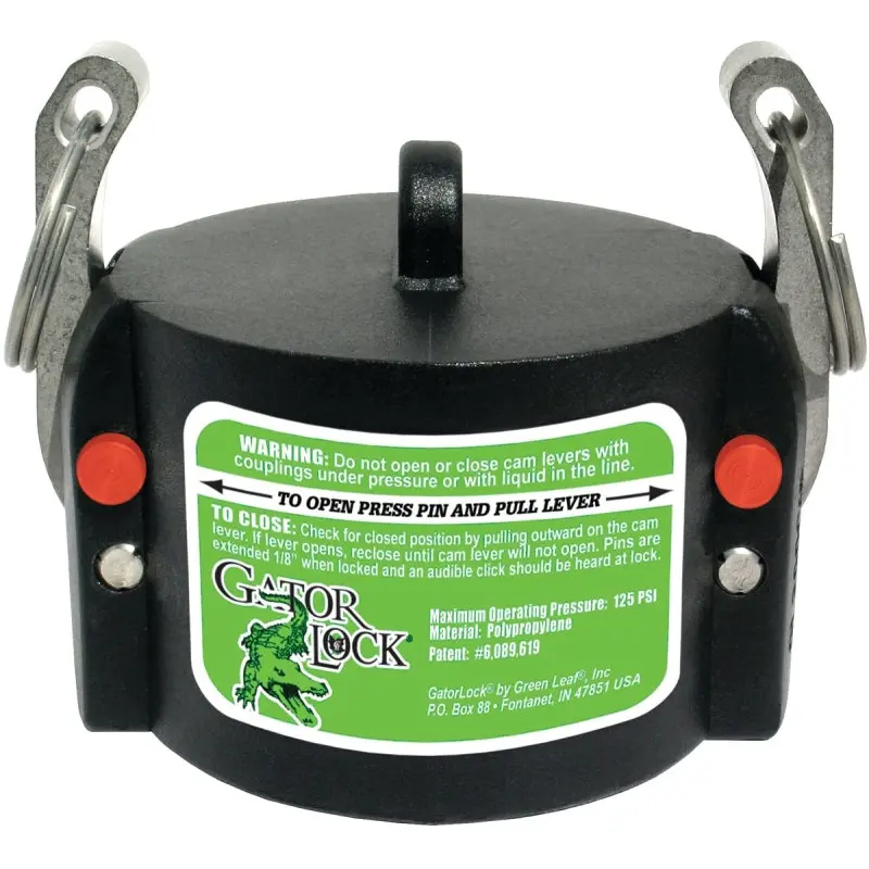 Green Leaf GLP 150 CAP Cam Lever Coupling, 1-1/2 in, Male, Polypropylene, For: Male Adapter