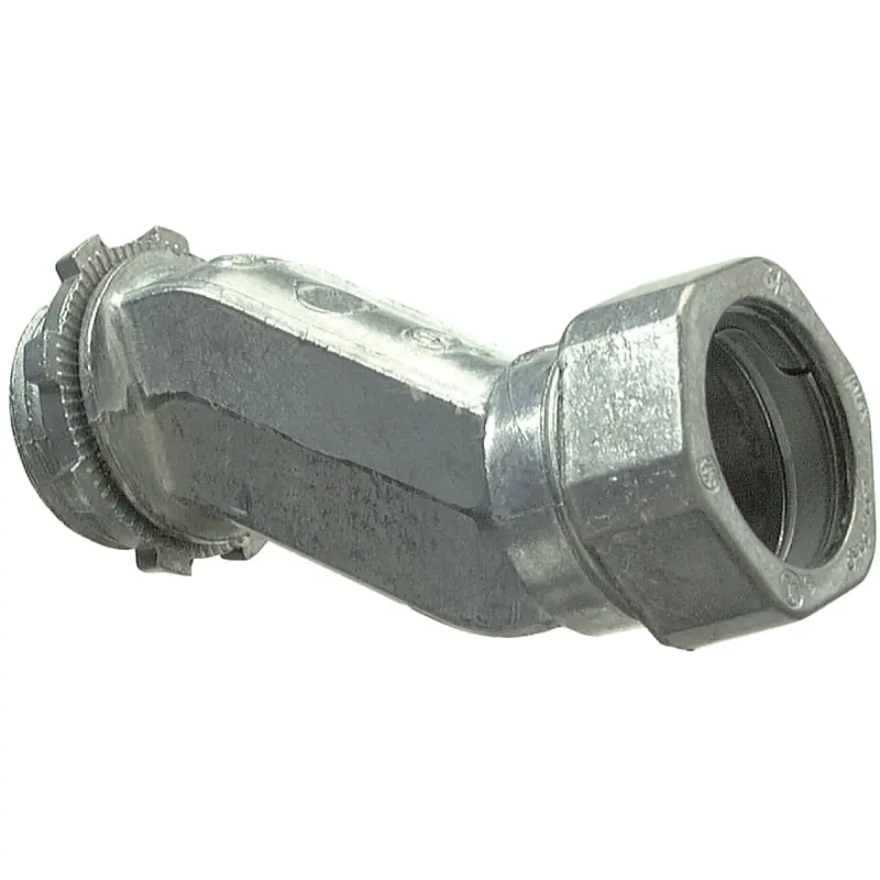 Halex 03905 Offset Connector, 1/2 in Compression, Zinc