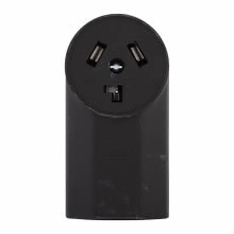 Eaton Cooper Wiring 3-Wire 30-Amp 125-Volt Surface Mount Dryer Power Receptacle, Black125/250V / Black