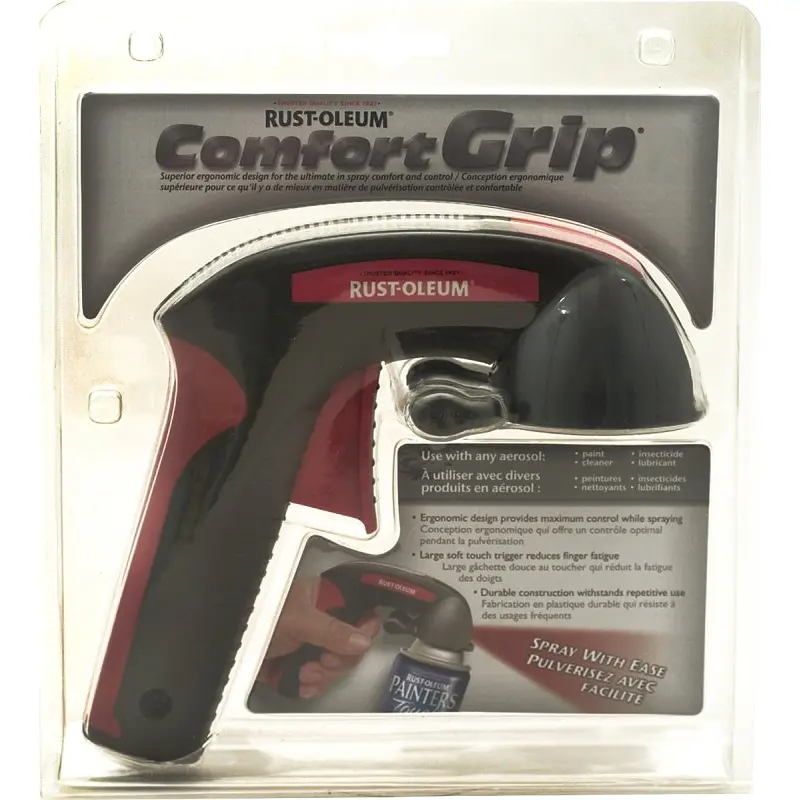 Rust-Oleum 242392 Spray Can Handle, Soft-Touch Trigger, Plastic, Black/Red