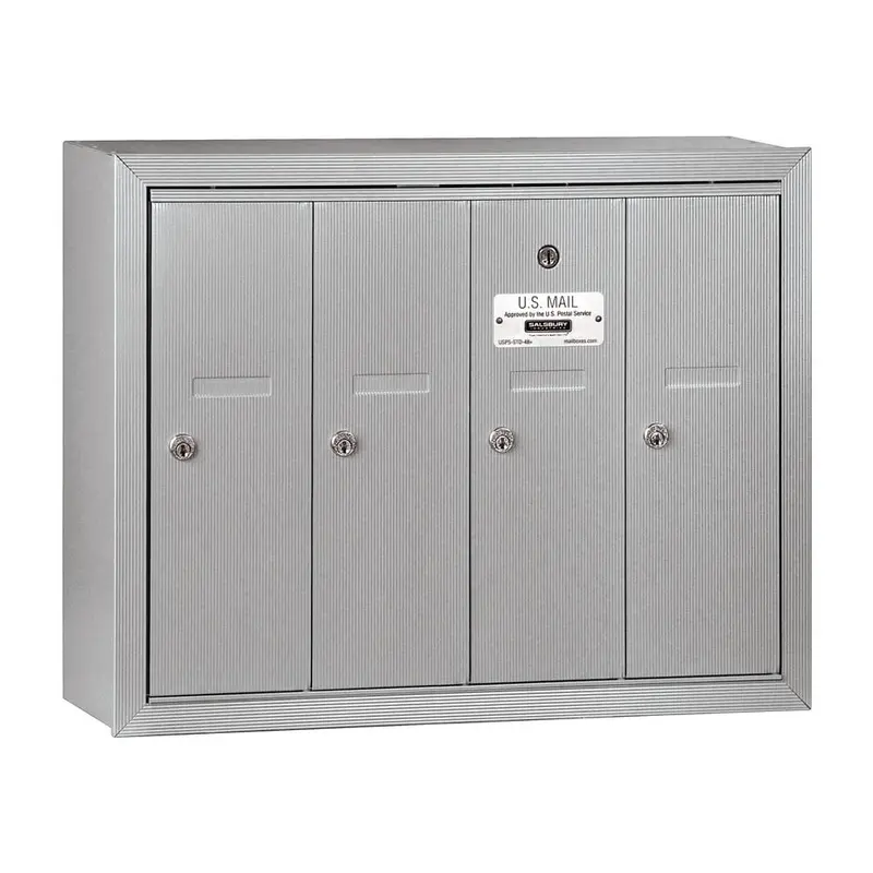 Aluminum Surface-Mounted USPS Access Vertical Mailbox with 4 DoorSandstone / 30.0