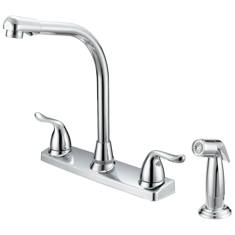 Boston Harbor F8F10036CP Kitchen Faucet, 1.8 gpm, 2-Faucet Handle, 4-Faucet Hole, Metal/Plastic, Chrome Plated