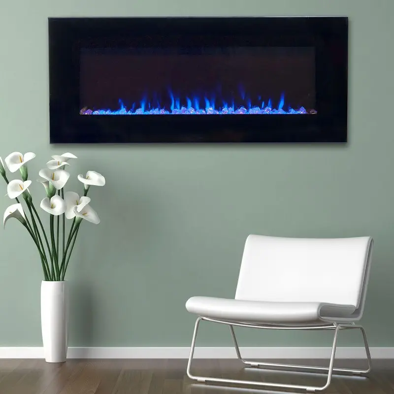 42 in. LED Fire and Ice Electric Fireplace with Remote in Black57.65 / each