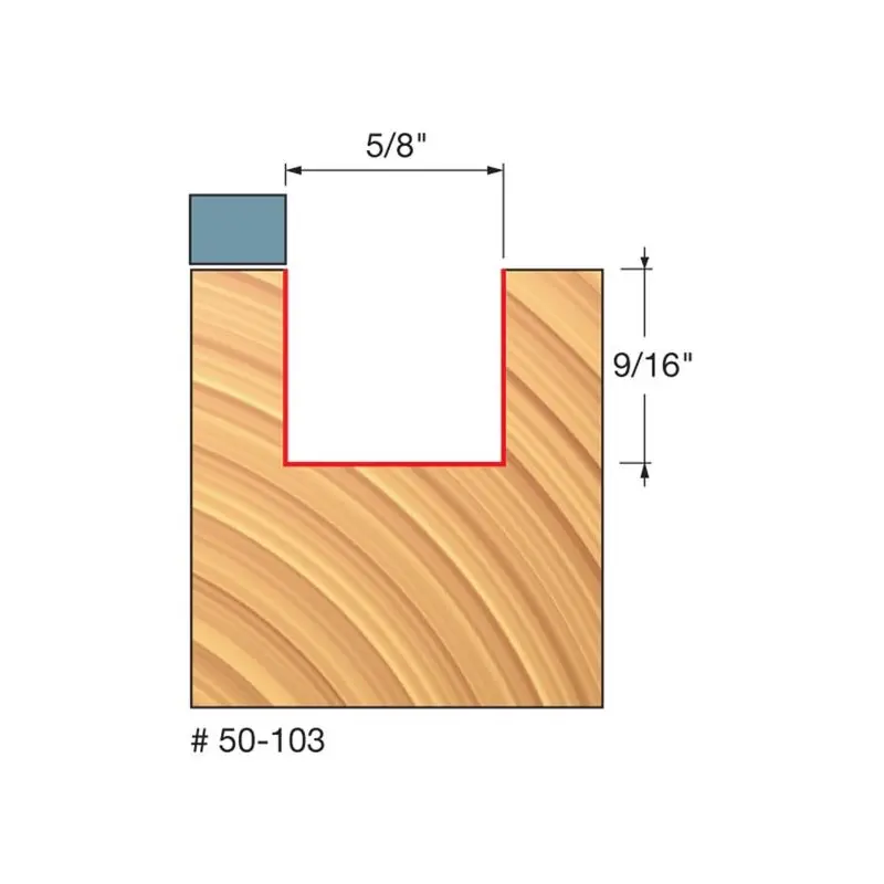 Freud | 50-103 5/8 (Dia.) Top Bearing Flush Trim Bit
