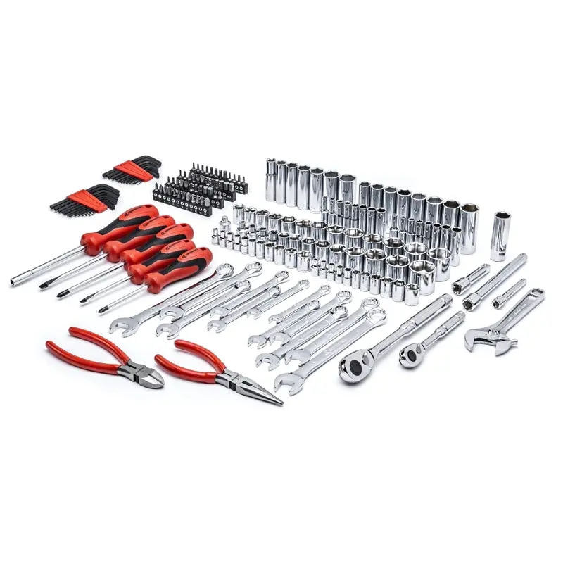 Crescent CTK180 Professional Tool Set, 180-Piece, Alloy Steel, Polished Chrome