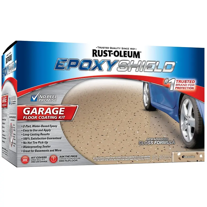 Rust-Oleum N233006 Epoxy Coating Kit, Gloss, Tan, 3.55 L, Can