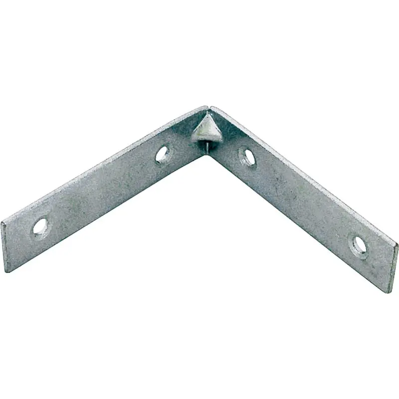 Prosource CB-Z06-013L Corner Brace, 6 in L, 6 in W, 1-1/8 in H, Steel, Zinc-Plated, 4.5 mm Thick Material