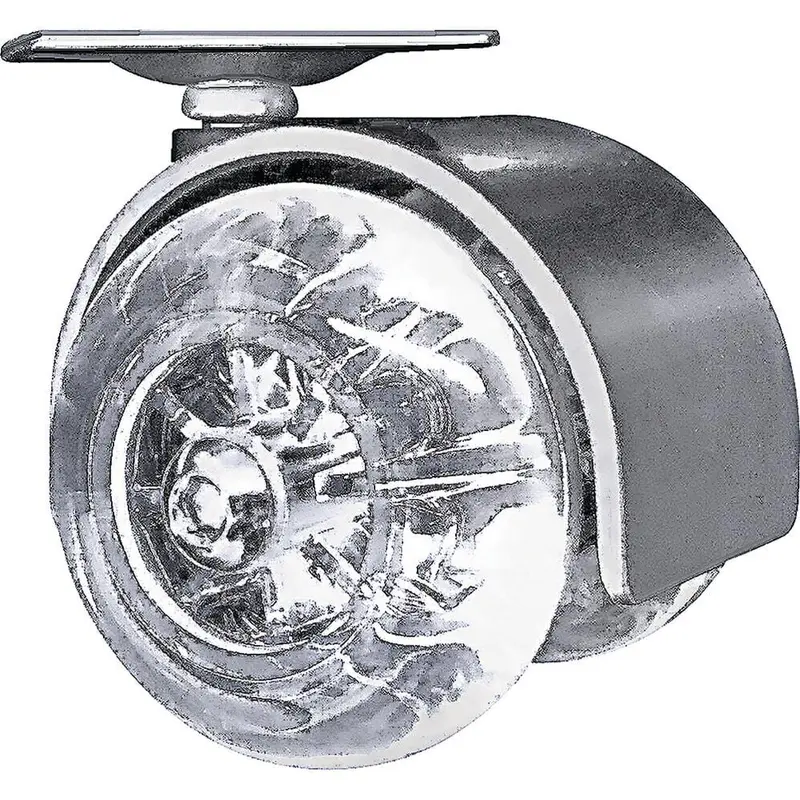 2 in. Polyurethane Clear Twin Wheel Swivel Jewel Caster with 77 lbs. Load Capacity (4-Pack)1.24 / package