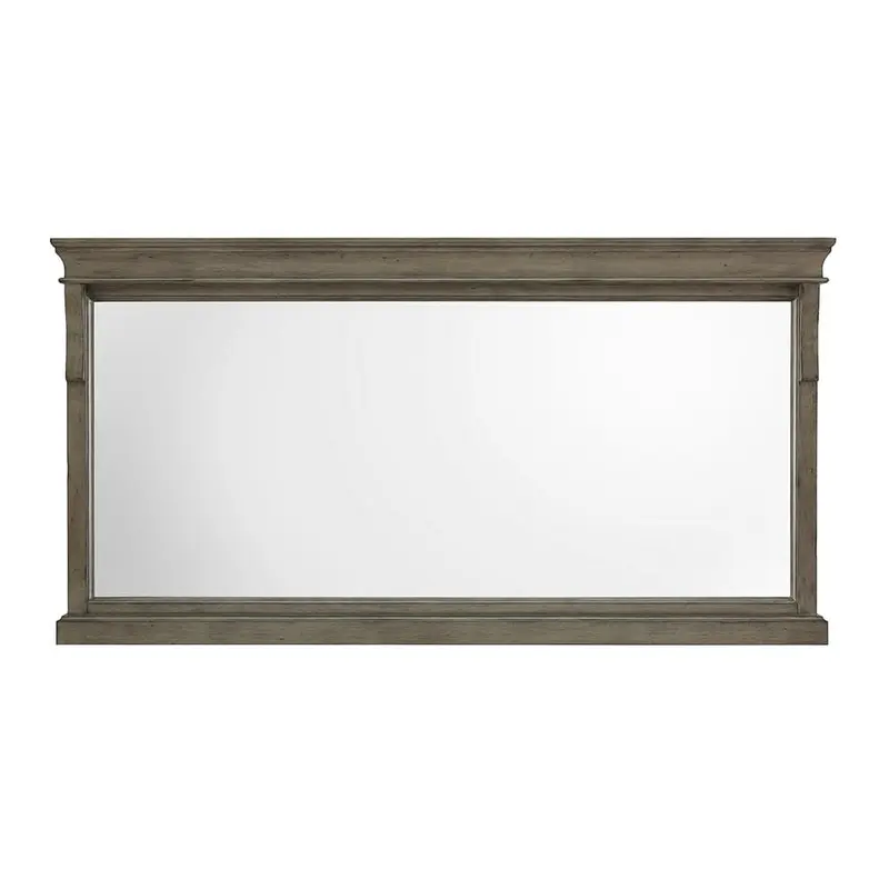 60 in. W x 31 in. H Framed Rectangular  Bathroom Vanity Mirror in Distressed GreyEspresso / 12