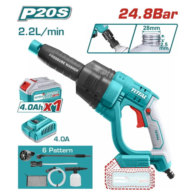 TOTAL Li-ion PRESSURE WASHER 20V (TPWLI20084)