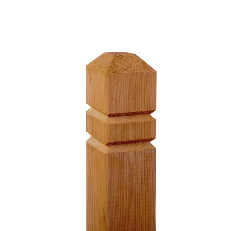 4 in. x 4 in. x 4-1/2 ft. Cedar Double V-Groove Deck Post10 / each
