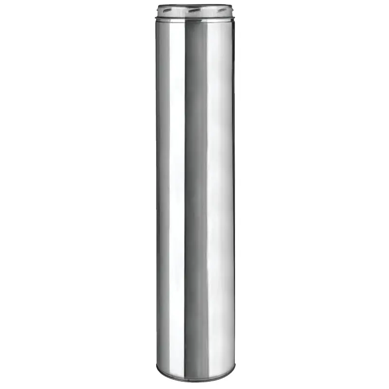 Selkirk 206148 Chimney Pipe, 8 in OD, 48 in L, Stainless Steel