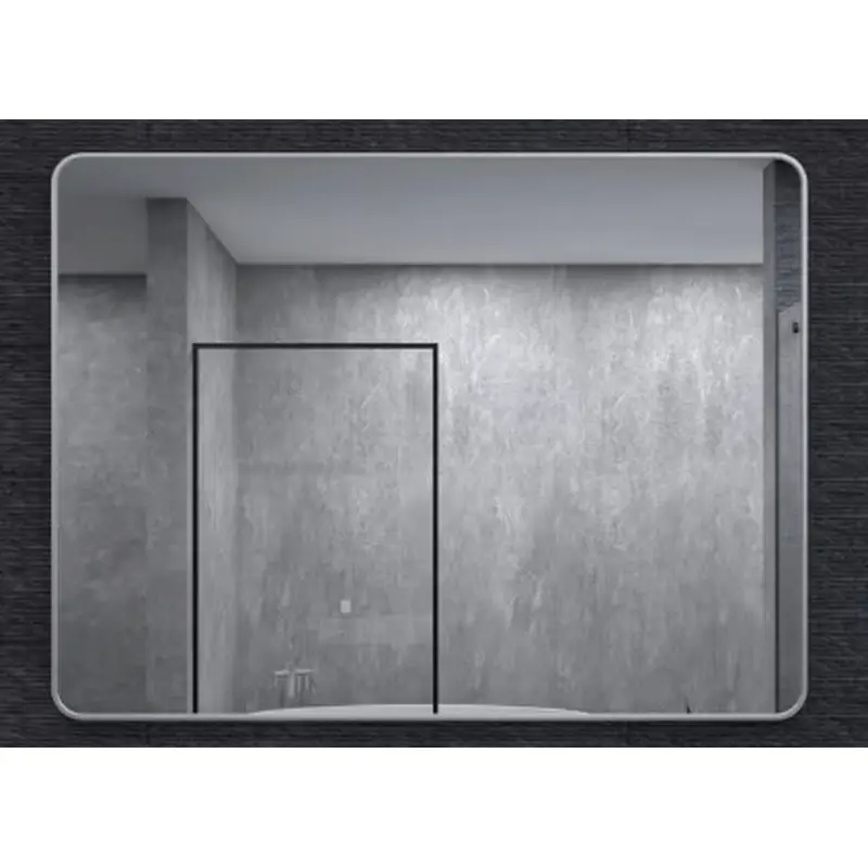 48 in. W x 36 in. H Rectangular Framed Wall Bathroom Vanity Mirror in Brushed Nickel
