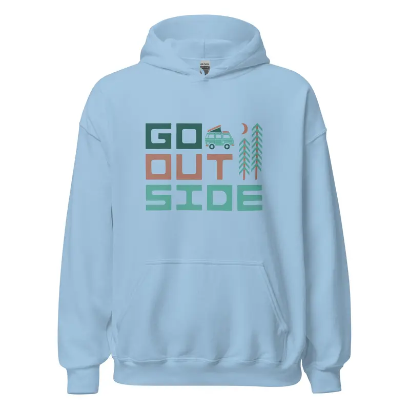 Go Outside Unisex HoodieIndigo Blue / S