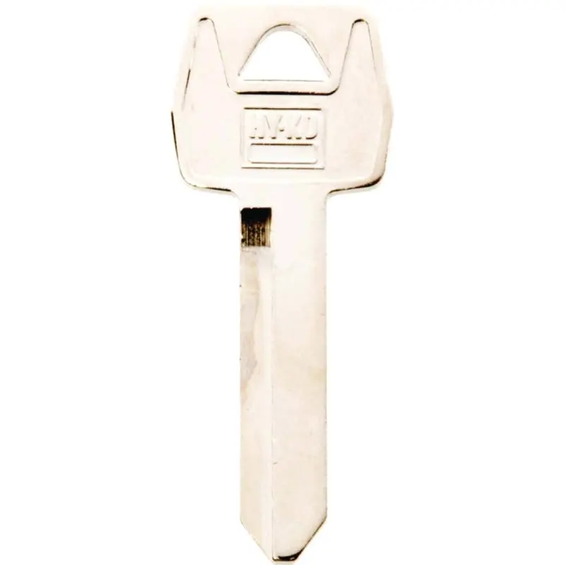 Hy-Ko 11010H51 Key Blank, Brass, Nickel, For: Ford, Lincoln, Mercury Vehicles