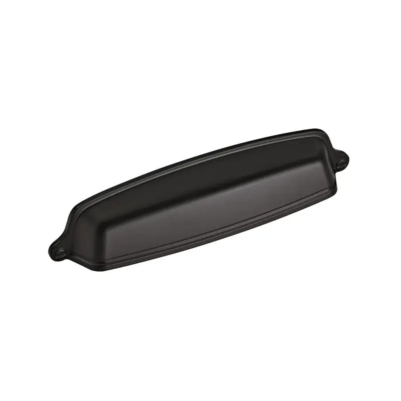 Allison Value 5-1/16 in (128 mm) Center-to-Center Matte Black Cabinet Drawer Cup Pull5 1/16 in. / Matte Black / 0.21