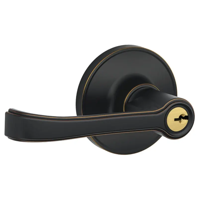 Schlage J Series J54 TOR 716 Entry Lever, Mechanical Lock, Aged Bronze, Metal, Residential, 3 Grade