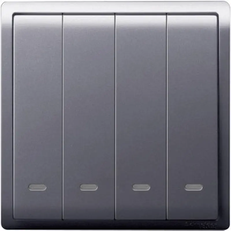 Schneider 4-Gang 1-Way Switch Lavender