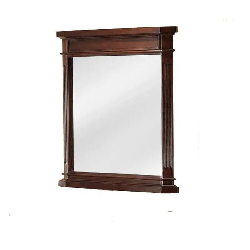 26 in. W x 30 in. H Framed Rectangular Beveled Edge Bathroom Vanity Mirror in CherryEspresso / 34.76