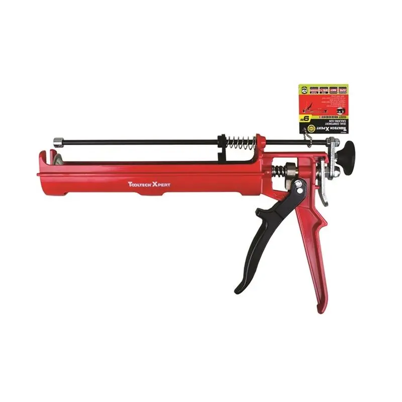 TOOLTECH 160022 PRO DUAL HIGH DENSITY CRADLE-STYLE EPOXY GUN 9in -  RED