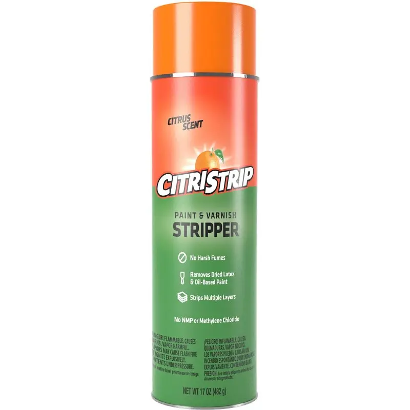Citristrip ECSG807 Paint and Varnish Stripper, Gel, Orange, 17 oz, Aerosol Can