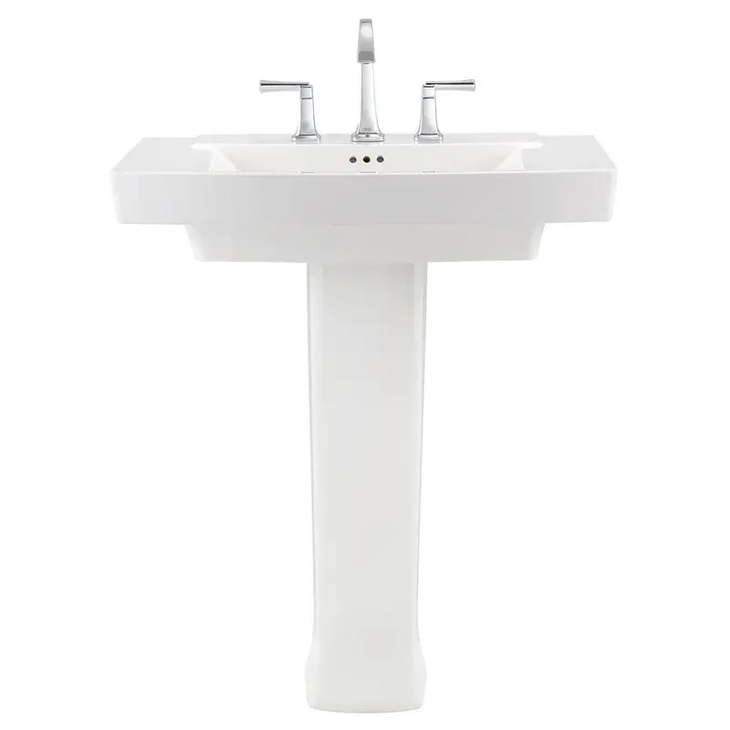 American Standard Townsend Pedestal Sink in White with 8 in. Faucet HolesLinen / 97.1