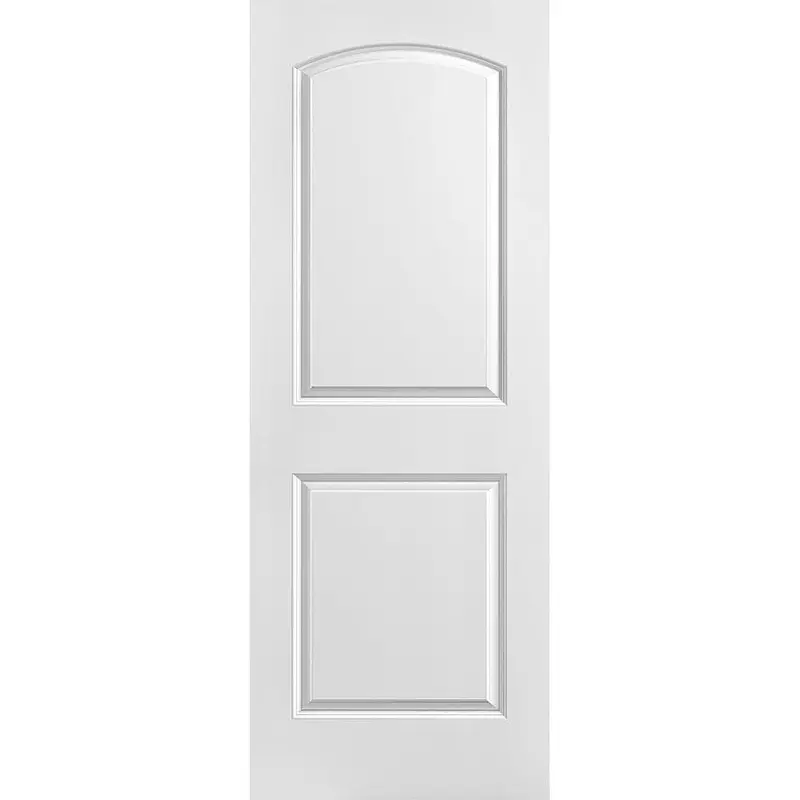 30 in. x 80 in. Solidoor Roman Smooth 2-Panel Round Top Solid Core Primed Composite Interior Door SlabNo Bore / Primed White / 36 x 80