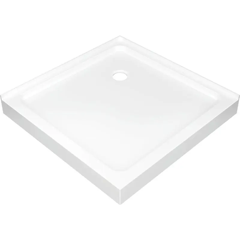 36 in. x 36 in. Double Threshold Corner Shower Base in White